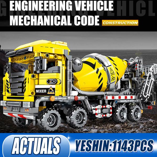 yeshin 703941 city engineering toys the mixer truck model technic car building block brick construction toys kids christmas gift q1215
yeshin 703941 city engineering toys the mixer truck model technic car building block brick construction toys kids christmas gift q1215