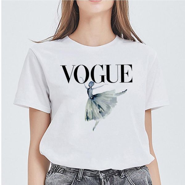 new arrival vogue fashion graphic tee short sleeve t-shirt ballet dancer printed simple soft harajuku o-neck loose shirt, White
new arrival vogue fashion graphic tee short sleeve t-shirt ballet dancer printed simple soft harajuku o-neck loose shirt, White