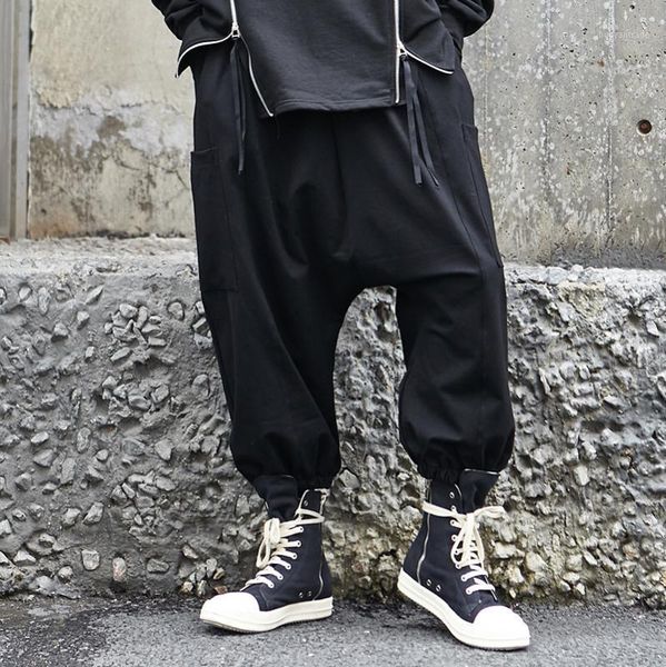 men's pants men japan style black loose casual low crotch harem pant male streetwear punk gothic wide leg trousers sweatpants pockets m
men's pants men japan style black loose casual low crotch harem pant male streetwear punk gothic wide leg trousers sweatpants pockets m