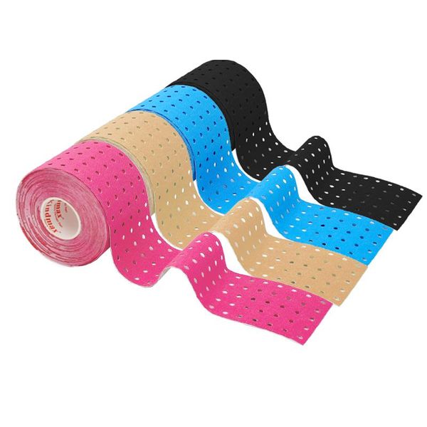 elbow & knee pads kindmax hole kinesiology tape 4 pack, Black;gray