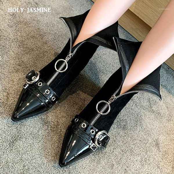 fashion women's ankle boots genuine leather ladies boots handmade pointed toe skinny woman stretch 2020 new1, Black
fashion women's ankle boots genuine leather ladies boots handmade pointed toe skinny woman stretch 2020 new1, Black