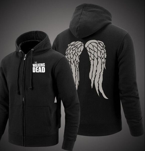 the walking dead zombie daryl dixon wings cotton hoodie with a zipper jackets coats brand clothing fashion man's men autumn, Black
the walking dead zombie daryl dixon wings cotton hoodie with a zipper jackets coats brand clothing fashion man's men autumn, Black