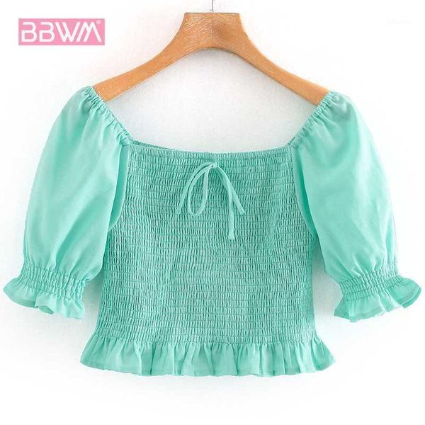 french vintage square neck pleated short sleeves female shirt summer new slim slimming beach vacation chic women's 1, White
french vintage square neck pleated short sleeves female shirt summer new slim slimming beach vacation chic women's 1, White