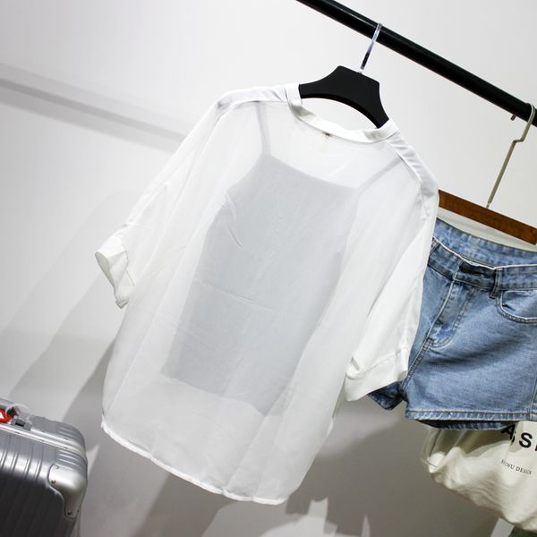 ladies 2020 two piece set leopard chiffon shirts summer half sleeve loose v-neck women casual blouse plus size striped q1217, White
ladies 2020 two piece set leopard chiffon shirts summer half sleeve loose v-neck women casual blouse plus size striped q1217, White