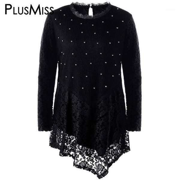 plusmiss plus size 5xl faux pearl asymmetrical lace crochet women clothing autumn long sleeve blouse shirt big size blusas1, White
plusmiss plus size 5xl faux pearl asymmetrical lace crochet women clothing autumn long sleeve blouse shirt big size blusas1, White