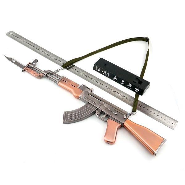 4558all metal ak47 alloy toy gun military model can not be launched
