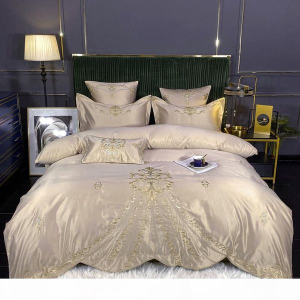 luxury 60s satin silk cotton fine embroidery bedding set double duvet cover set bed linen fitted sheet pillowcases home textile
luxury 60s satin silk cotton fine embroidery bedding set double duvet cover set bed linen fitted sheet pillowcases home textile