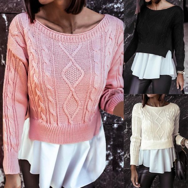 women's sweaters autumn winter black stitching ruffles knitted women turtleneck sweater 2021 fashion patchwork long sleeve pullover jum, White;black
women's sweaters autumn winter black stitching ruffles knitted women turtleneck sweater 2021 fashion patchwork long sleeve pullover jum, White;black