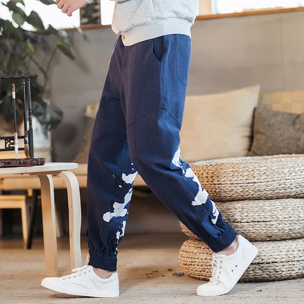 2021 new chinese style men's clothing linen retro large size printing casual pants male youth loose bloomers 7ok5, Black
2021 new chinese style men's clothing linen retro large size printing casual pants male youth loose bloomers 7ok5, Black