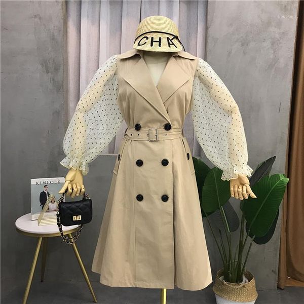 2019 early autumn new fashion temperament mesh wave point puff sleeve loose slim thin long coat1, Tan;black
2019 early autumn new fashion temperament mesh wave point puff sleeve loose slim thin long coat1, Tan;black