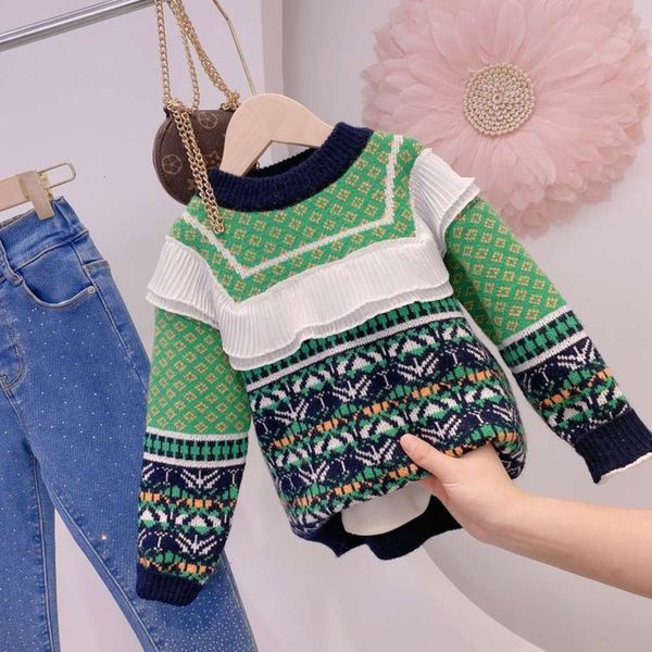 2020 girls' t-neck winter new foreign sle children's pullover knitted bottomed baby warm sweater, Blue
2020 girls' t-neck winter new foreign sle children's pullover knitted bottomed baby warm sweater, Blue
