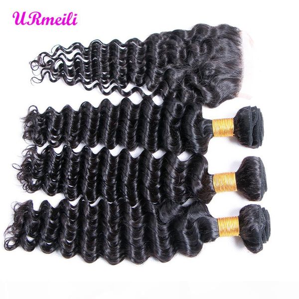 deep wave human hair 3 bundles with lace closure malaysian unprocessed virgin remy hair 30 inch bundles with closure human hair weave, Black;brown
deep wave human hair 3 bundles with lace closure malaysian unprocessed virgin remy hair 30 inch bundles with closure human hair weave, Black;brown