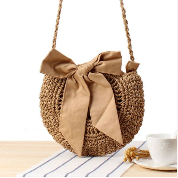 new fashion women hand woven bow bag round rattan straw bohemia style summer beach bags ladies cross body bowknot handbags, Red;black
new fashion women hand woven bow bag round rattan straw bohemia style summer beach bags ladies cross body bowknot handbags, Red;black