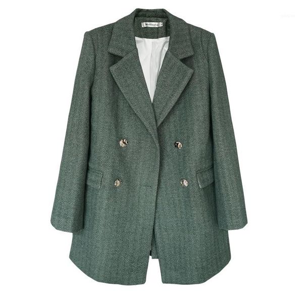 blazer feminino wool suit women's autumn and winter thick retro british style long wool woolen jacket1, White;black
blazer feminino wool suit women's autumn and winter thick retro british style long wool woolen jacket1, White;black