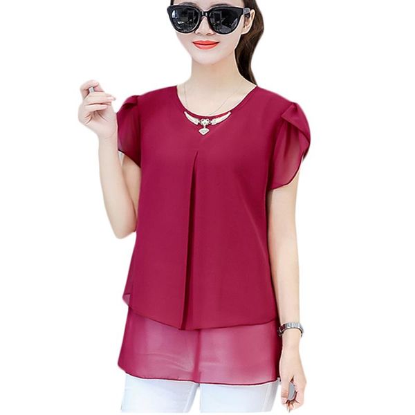 women blouse 2020 new summer autumn loose shirt o-neck chiffon blouse female short sleeve green plus size 4xl shirts, White
women blouse 2020 new summer autumn loose shirt o-neck chiffon blouse female short sleeve green plus size 4xl shirts, White