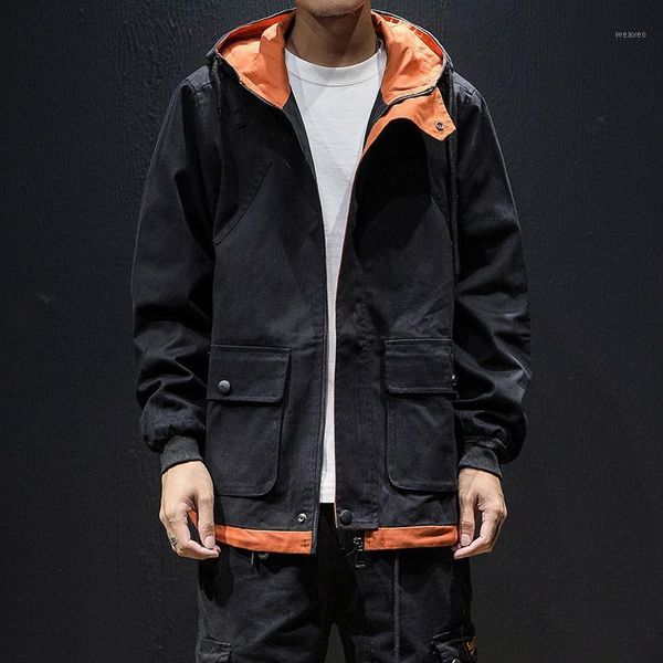 loose hooded assault coat men's large size jacket zipper hooded outwear coat1, Black;brown
loose hooded assault coat men's large size jacket zipper hooded outwear coat1, Black;brown