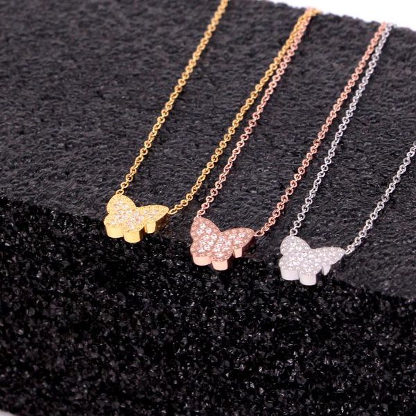 pendant necklaces fashion stainless steel love crystal cute butterfly insect necklace rose gold color women lady wedding party gift, Silver
pendant necklaces fashion stainless steel love crystal cute butterfly insect necklace rose gold color women lady wedding party gift, Silver