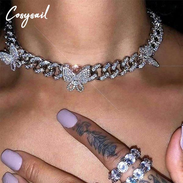 cosysail shiny rhinestone cuban butterfly choker necklace for women chunky miami curb chain necklace hip hop party jewelry giftq0115, Golden;silver
cosysail shiny rhinestone cuban butterfly choker necklace for women chunky miami curb chain necklace hip hop party jewelry giftq0115, Golden;silver