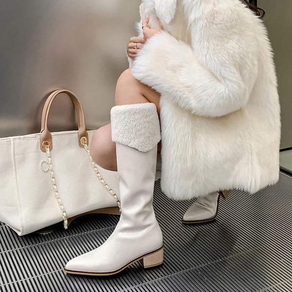 boots rimocy fashion patchwork furry mid women 2021 winter short plush zipper pu shoes woman pionted toe square heel slim, Black
boots rimocy fashion patchwork furry mid women 2021 winter short plush zipper pu shoes woman pionted toe square heel slim, Black