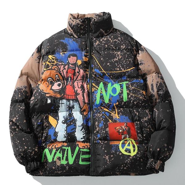 2021 new hip hop cartoon graffiti jacket parka men harajuku streetwear windbreaker winter vintage casual padded coats outwear male wcgd, Black
2021 new hip hop cartoon graffiti jacket parka men harajuku streetwear windbreaker winter vintage casual padded coats outwear male wcgd, Black