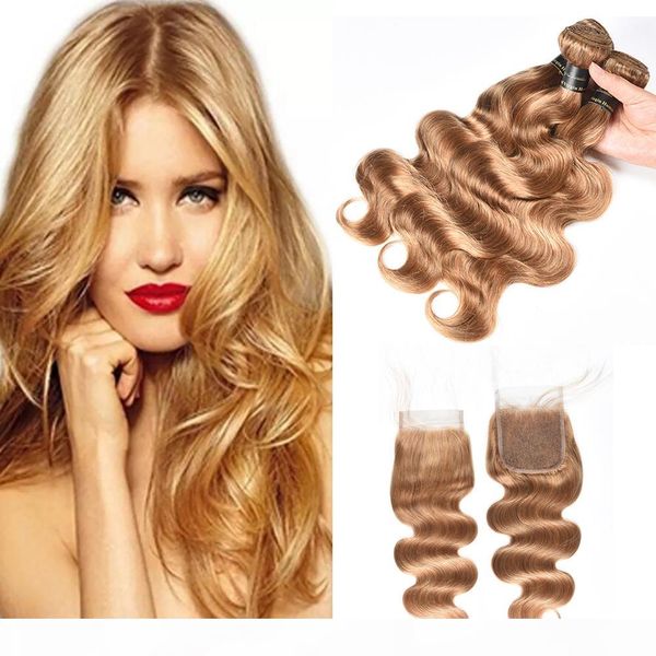 brazilian body wave #27 honey blonde human hair weaves 3 4 bundles with 4x4 lace closure straight body wave hair wefts with closure, Black;brown
brazilian body wave #27 honey blonde human hair weaves 3 4 bundles with 4x4 lace closure straight body wave hair wefts with closure, Black;brown