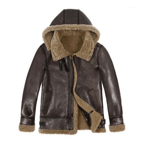 winter original ecology b3 real sheepskin fur coat man's thick warm genuine leather jacket male shearling overcoat hooded1, Black 
winter original ecology b3 real sheepskin fur coat man's thick warm genuine leather jacket male shearling overcoat hooded1, Black