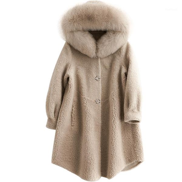real fur coat fur collar 100% wool jacket autumn winter coat women clothes 2020 korean sheep shearling suede lining zt36021, Black
real fur coat fur collar 100% wool jacket autumn winter coat women clothes 2020 korean sheep shearling suede lining zt36021, Black