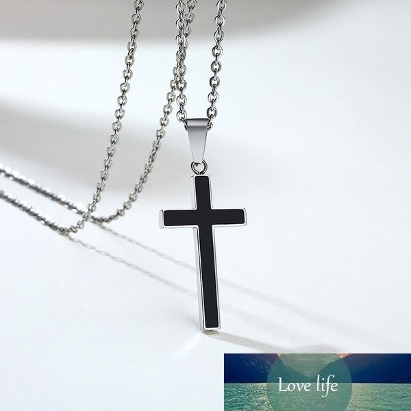 meaeguet black color classic cross pendant for female simple stainless steel collier femme cruz pendants, Silver
meaeguet black color classic cross pendant for female simple stainless steel collier femme cruz pendants, Silver
