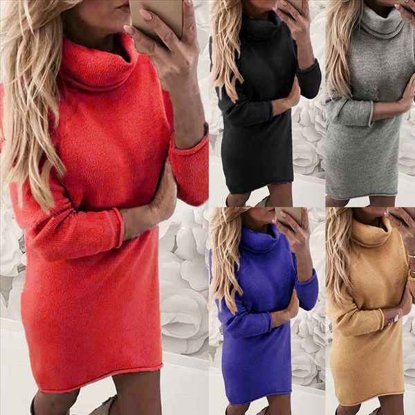 turtleneck long sleeve sweater dress women autumn winter loose tunic knitted casual pink gray clothes solid dresses, Black;gray
turtleneck long sleeve sweater dress women autumn winter loose tunic knitted casual pink gray clothes solid dresses, Black;gray