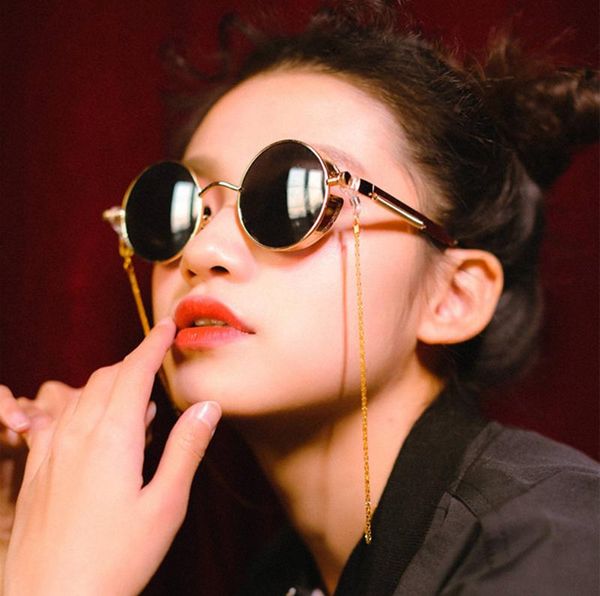 jackjad fashion steampunk rock vintage round style sunglasses classic gold metal chain brand design sun glasses, White;black
jackjad fashion steampunk rock vintage round style sunglasses classic gold metal chain brand design sun glasses, White;black
