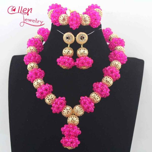 Fuchsia Pink Wedding Beads Jewelry Set Chunky Bridal Crystal Necklace Earrings Set Dubai Gold Women Costume Jewellery N0015, Silver
Fuchsia Pink Wedding Beads Jewelry Set Chunky Bridal Crystal Necklace Earrings Set Dubai Gold Women Costume Jewellery N0015, Silver