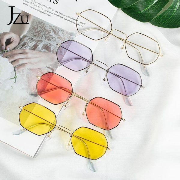 sunglasses jzu fashion women hexagon metal clear frame brand designer small retro vintage rimless ocean uv4001, White;black
sunglasses jzu fashion women hexagon metal clear frame brand designer small retro vintage rimless ocean uv4001, White;black