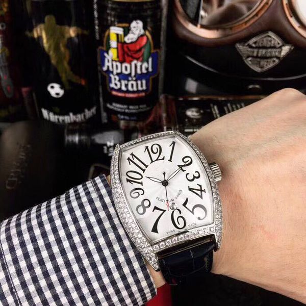 merry christmas men's quartz watch designer men's barrel arch bridge diamond watch men's 55 * 42 * 13cm casual watch, Slivery;brown
merry christmas men's quartz watch designer men's barrel arch bridge diamond watch men's 55 * 42 * 13cm casual watch, Slivery;brown