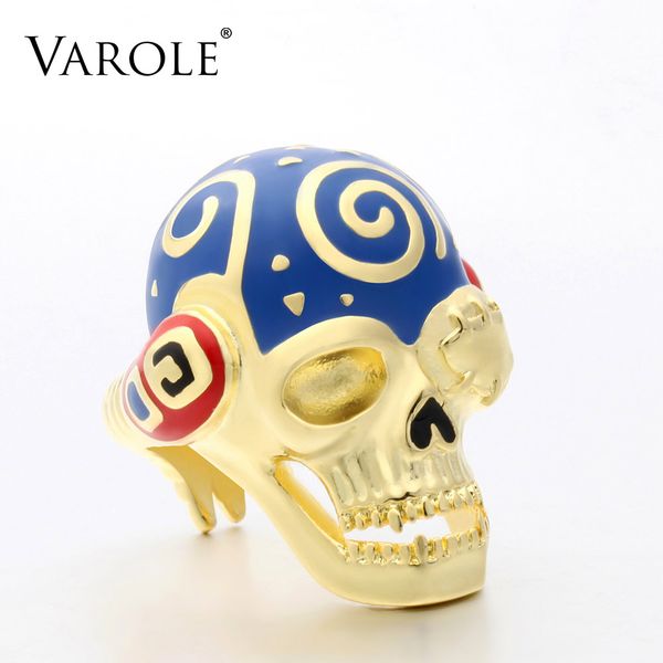 varole horrible colorful skull ring halloween gift copper rings for women wholesale jewelry
varole horrible colorful skull ring halloween gift copper rings for women wholesale jewelry