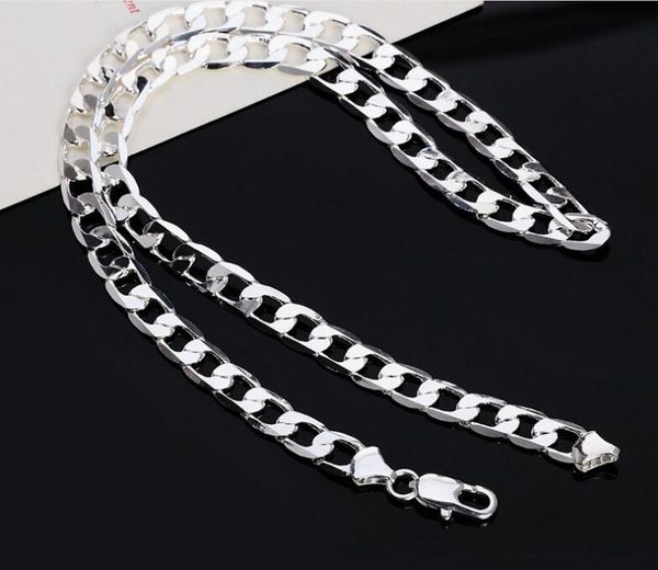 16-24inches men necklace silver plated classic domineering 8mm cuban necklaces mark 925 fashion silver jewelry high quality
16-24inches men necklace silver plated classic domineering 8mm cuban necklaces mark 925 fashion silver jewelry high quality