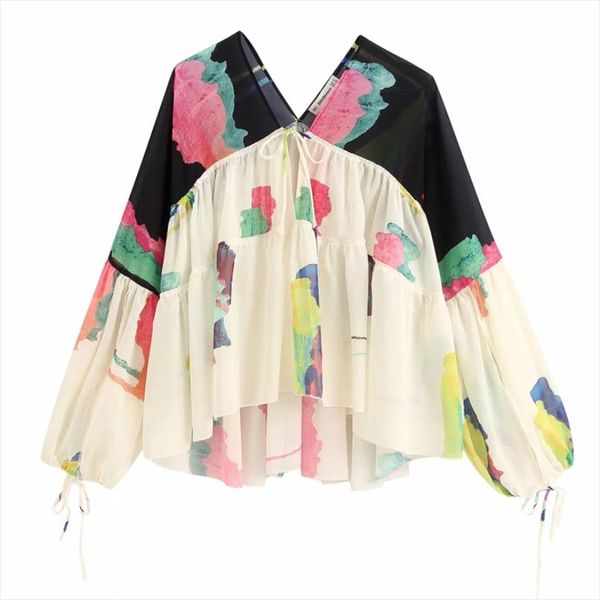 2020 new arrival women patchwork print casual kimono blouses ladies v neck chic smock shirt chiffon femininas blusas ls6397, White
2020 new arrival women patchwork print casual kimono blouses ladies v neck chic smock shirt chiffon femininas blusas ls6397, White