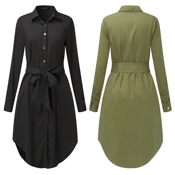 2020 elegant women long sleeve shirt dress robe 5xl femme vintage lapel neck loose plus size casual tunic autumn spring vestidos y0118, Black;gray
2020 elegant women long sleeve shirt dress robe 5xl femme vintage lapel neck loose plus size casual tunic autumn spring vestidos y0118, Black;gray