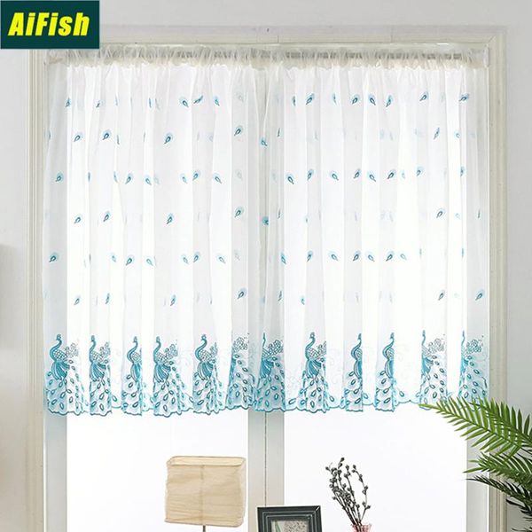 curtain & drapes embroidered pink peacock sheer for kitchen windows blue white rod pocket short voile door panel cortinas tm702-3
curtain & drapes embroidered pink peacock sheer for kitchen windows blue white rod pocket short voile door panel cortinas tm702-3
