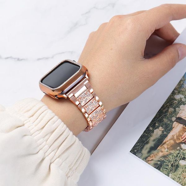 band + case metal strap for watch series 5 strap 40mm 44mm diamond ring 38mm 42mm stainless steel bracelet iwatch qylbse, Black;brown
band + case metal strap for watch series 5 strap 40mm 44mm diamond ring 38mm 42mm stainless steel bracelet iwatch qylbse, Black;brown