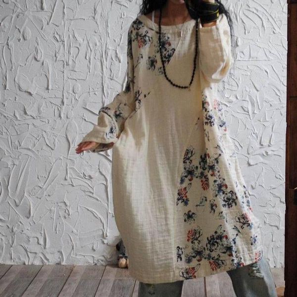 spring plus size cotton linen dresses loose vestidos 2020 original design floral print dress vintage long sleeve casual dress1, Black;gray
spring plus size cotton linen dresses loose vestidos 2020 original design floral print dress vintage long sleeve casual dress1, Black;gray