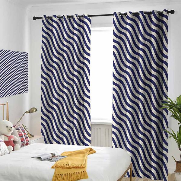 thermal insulated room darkening window shade wave like striped lines design on dark blue background artwork print curtain
thermal insulated room darkening window shade wave like striped lines design on dark blue background artwork print curtain