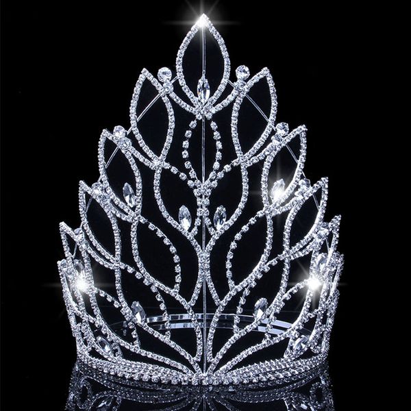22cm elegant bridal hair accessories party crown for women crystal wedding crown leaf crowns zircon hair jewelry bride headdress, Golden;silver
22cm elegant bridal hair accessories party crown for women crystal wedding crown leaf crowns zircon hair jewelry bride headdress, Golden;silver