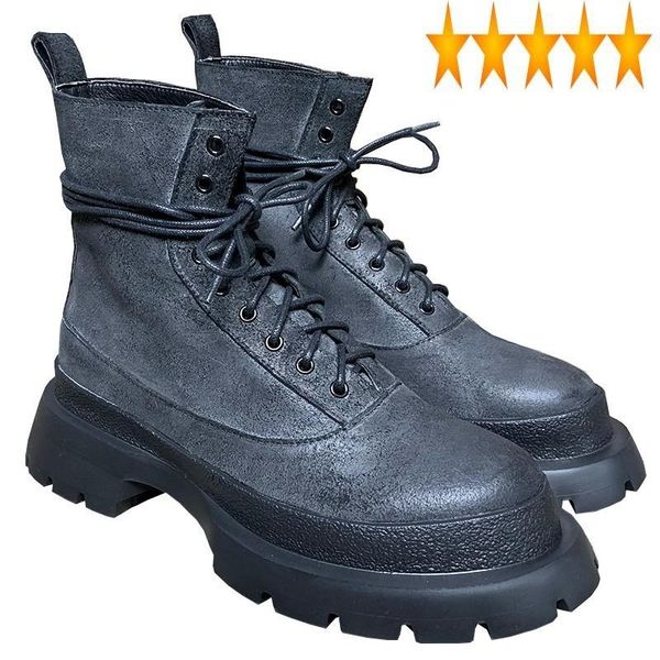 boots up 2021 women lace thick platform ankle genuine leather motorcycle round toe female biker high riding shoes, Black
boots up 2021 women lace thick platform ankle genuine leather motorcycle round toe female biker high riding shoes, Black