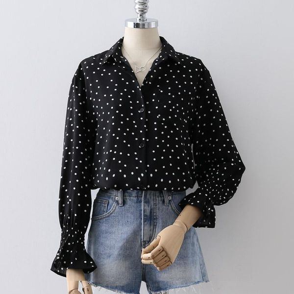 and blouses long sleeve turn down collar polka dot womens female designer prairie chic loose chiffon dots print shirts, White
and blouses long sleeve turn down collar polka dot womens female designer prairie chic loose chiffon dots print shirts, White