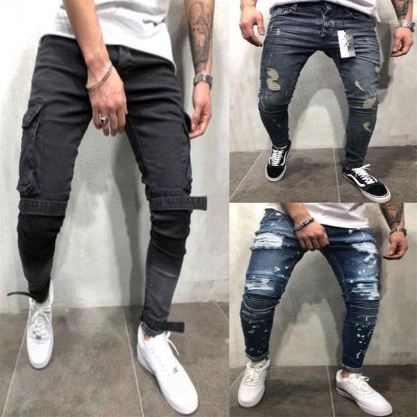 reppunk 2018 new men slim fit streetwear hiphop fashion knee holes distressed denim joggers male elastic skinny denim pants1, Blue
reppunk 2018 new men slim fit streetwear hiphop fashion knee holes distressed denim joggers male elastic skinny denim pants1, Blue