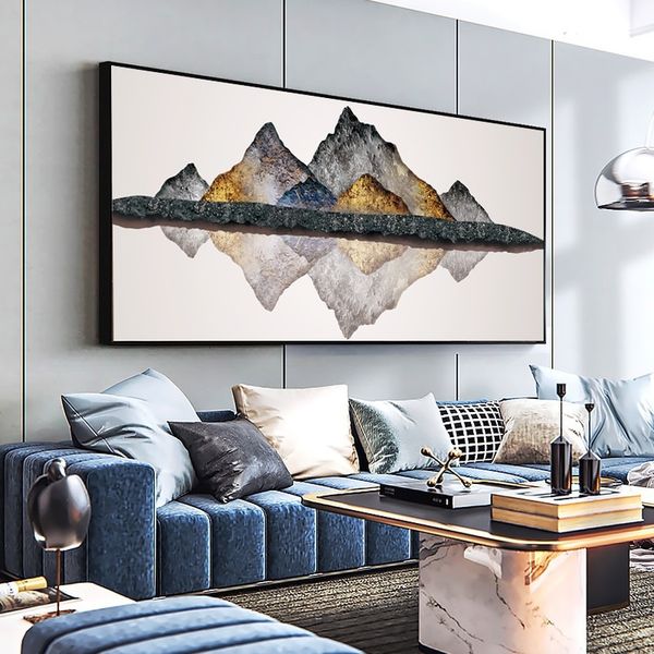 large size abstract black golden mountain stone canvas painting nordic landscape poster prints wall pictures for living room decor
large size abstract black golden mountain stone canvas painting nordic landscape poster prints wall pictures for living room decor