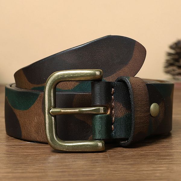 camouflage pure cowhide belt for men genuine leather vintage belt with brass buckle, Black;brown
camouflage pure cowhide belt for men genuine leather vintage belt with brass buckle, Black;brown