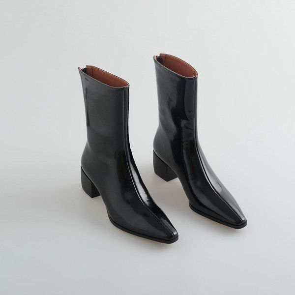 boots women 100% sheepskin mid-calf shoes woman thick heeled genuine leather motorcycle autumn winter boots1, Black
boots women 100% sheepskin mid-calf shoes woman thick heeled genuine leather motorcycle autumn winter boots1, Black