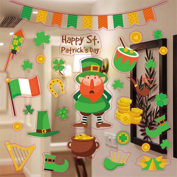 wall stickers 6sheets(158pcs) lovely green dwarf window st. patrick's day decor clover glass sticker holiday decal
wall stickers 6sheets(158pcs) lovely green dwarf window st. patrick's day decor clover glass sticker holiday decal