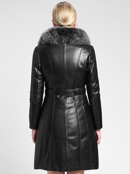 leather genuine jacket natural fur collar down jacket winter women 100% real sheepskin coat korean jackets my s1, Black
leather genuine jacket natural fur collar down jacket winter women 100% real sheepskin coat korean jackets my s1, Black